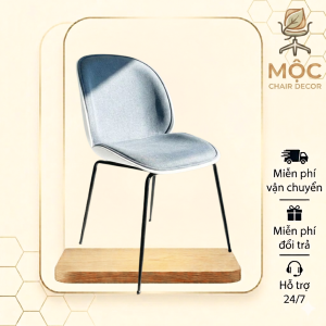 Ghế Beetle Chân Sắt Cafe ST8K