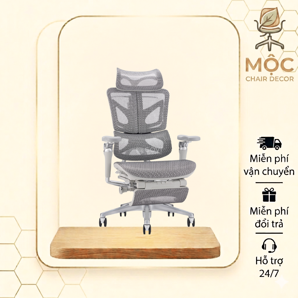 Ghế công thái học Ergonomic Next X Grey