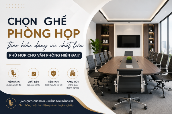 Chọn ghế phòng họp theo kiểu dáng và chất liệu phù hợp cho văn phòng hiện đại