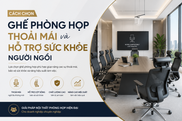 Cách chọn ghế phòng họp thoải mái và hỗ trợ sức khỏe người ngồi