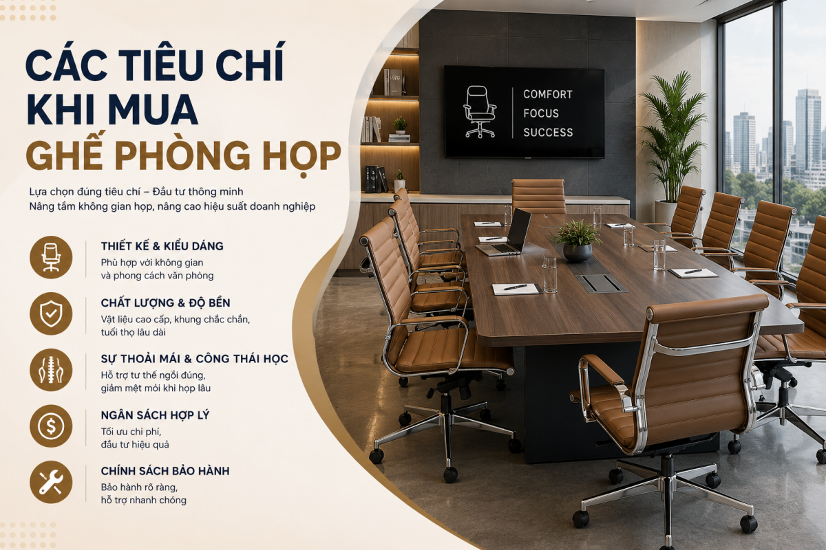 Tiêu chí khi mua ghế phòng họp