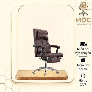 Ghế giám đốc da có gác chân