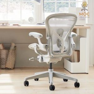 ghế công thái học cao cấp màu trắng