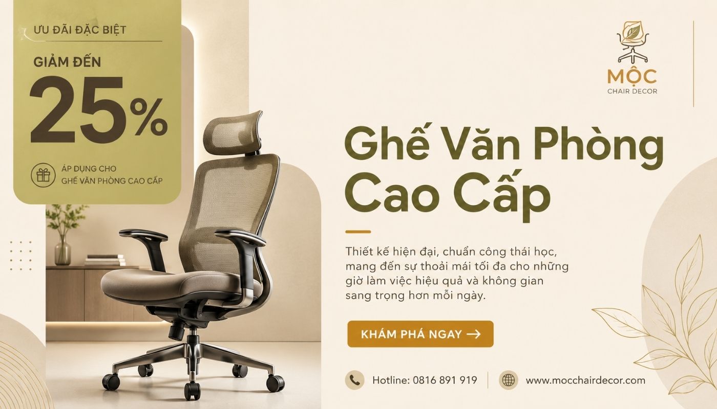 Ghế Văn Phòng Hiện Đại – Nâng Tầm Không Gian Làm Việc
